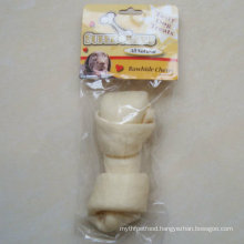 Dog Chew of 5"-6" White Puffy Flat Knot Bone for Dog